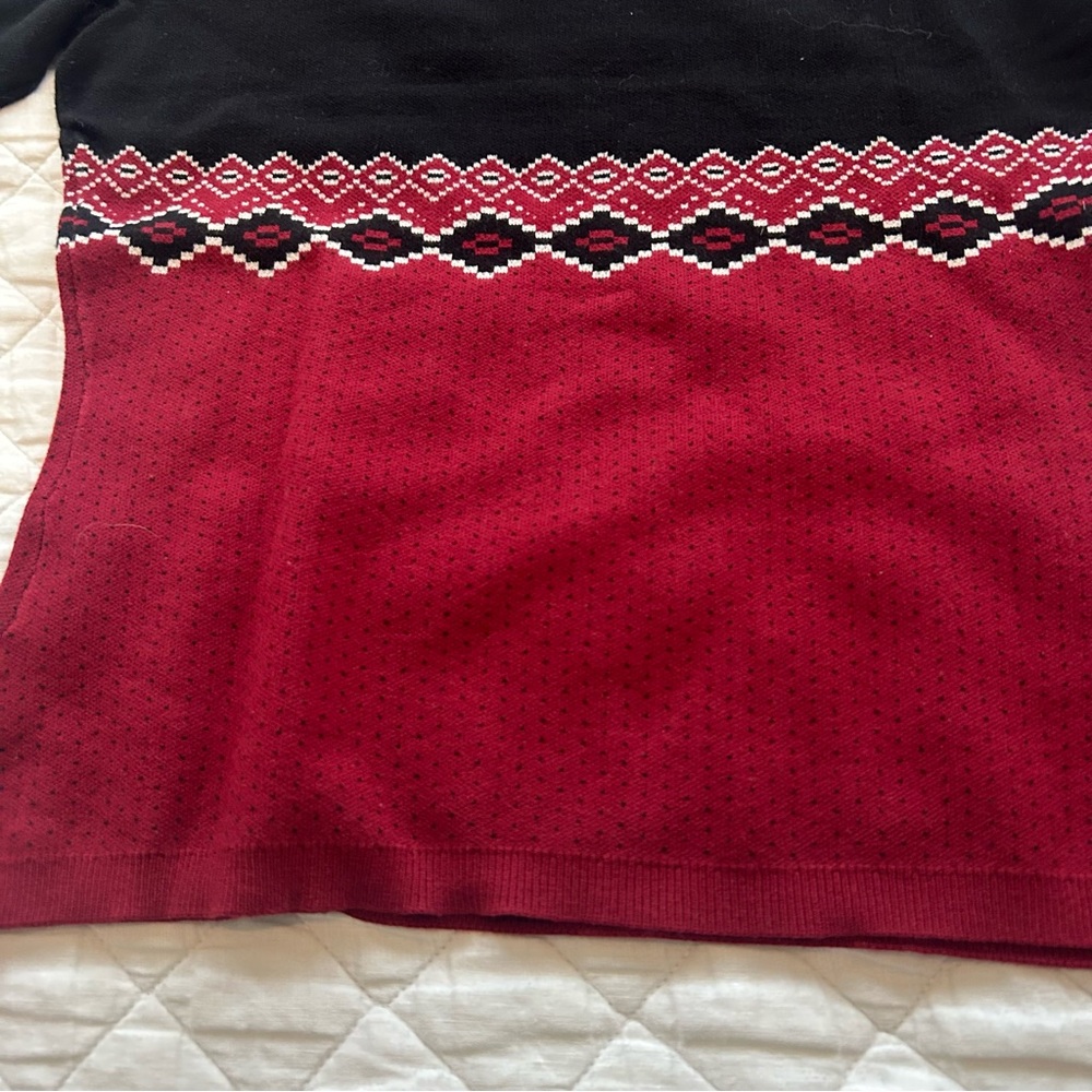 Alp N Rock Black and Red Cowl Neck Sweater - Picture 12 of 14